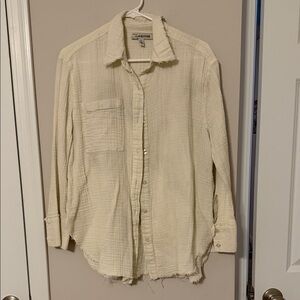 Urban Outfitters Cream Button Down Shirt